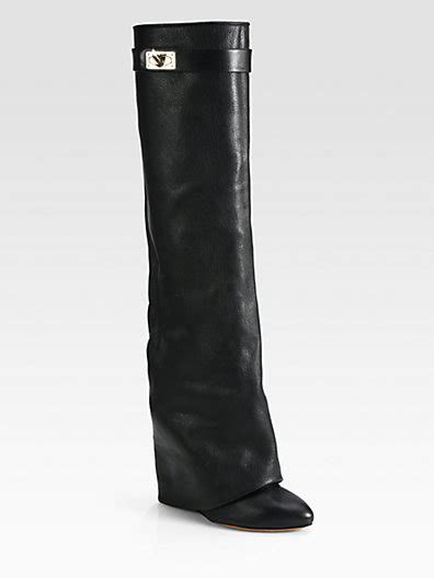 givenchy leather knee high sheath boots|givenchy golden boots.